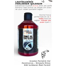 Kırmızı Simli Jel Lastik Parlatıcı - Yüksek Sim Oranı - Ultra Islak Görünüm - Uzun Süre Kalıcılık