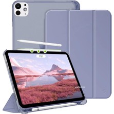 Braventa Collection iPad Pro Ile Uyumlu 11 3./4. Nesil M2 Için Kılıf Flip Cover Kalem Bölmeli Pc Case 2020-2022 Lavender