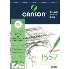 Braventa Collection Canson 1557 Resim ve Çizim Blok 120GR A4 40YP Üstten Spiralli Resim Defteri