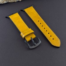 Kuzgun Deri Apple Watch 10 11 46MM, Ultra 1 2 3 49MM, 42 44 45 46MM Uyumlu, Seri 4 5 6 7 8 9 10 11 Ultra Uyumlu Hakiki Deri El Yapımı Italyan Pueblo Deri Apple Watch Saat Kordonu