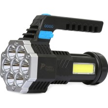 Evvano PS-3879 USB Şarj Göstergeli Şarj Edilebilir 7*xpe +Cob LED El Feneri
