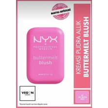 Nyx Professional Makeup Buttermelt Blush Kremsi Pembe Pudra Allık - 01 My Butta Half