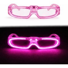 Evvano Pembe LED Işıklı Parti Gözlüğü 3 Modlu – Glow & Gece Eğlence Gözlüğü