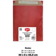 Roll-Up Kraft Hediye Paketi Kırmızı 30X8X40,5X4,5 25LI