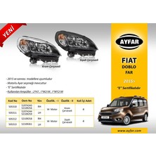 Ayfar Matrixzn Far Sol Motorlu Krom Çerçeveli Fiat Doblo 15 -