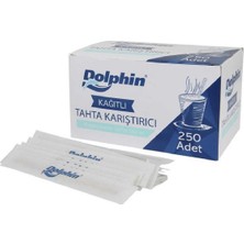 Dolphin Kağıtlı Tahta Karıştırıcı 18 cm 250 Adet