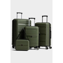 Fiyaka My-Pp 4'lü Tekerlekli Kırılmaz  Set Valiz  Polipropilen Süper Esnek Kırılmaz Tekerlekli Valiz Bavul Seyaha Valiz Seti