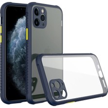 Butik Mey Ithalat®  iPhone 11 Pro Kılıf Miami Şeffaf Silikon - Lacivert