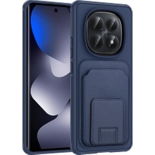 Ceplab Xiaomi Redmi Note 15 5g Kılıf Kartlık Bölmeli Darbelere Karşı Koruyucu Silikon Kapak Lacivert