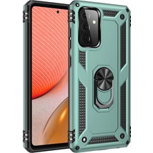 Butik Mey Ithalat®  Samsung Galaxy A72 Kılıf Sofya Yüzüklü Silikon Kapak - Yeşil