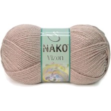 İsmiyle Al 1 Adet Vizon Premium Akrilik El Örgü Ipi Yünü Renk NO:257 Sütlü Kahve