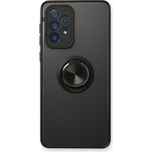 Butik Mey Ithalat®  Samsung Galaxy A53 5g Kılıf Montreal Yüzüklü Silikon Kapak - Siyah