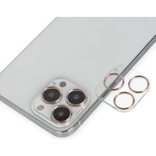Butik Mey Ithalat®  iPhone 14 Pro Max Band Metal Kamera Lens - Gold