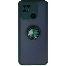 Butik Mey Ithalat®  Xiaomi Redmi 10C Kılıf Montreal Yüzüklü Silikon Kapak - Yeşil