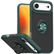 Butik Mey Ithalat®  Apple iPhone 17 Air Montreal Yüzüklü Silikon Kapak - Yeşil