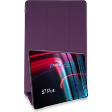 Butik Mey Ithalat®  Samsung Galaxy T970 Tab S7 Plus 12.4 Kılıf Tablet Smart Kılıf - Mor