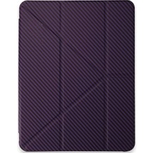 Butik Mey Ithalat®  iPad Pro 11 (2024) Kılıf Color Karbon Tablet Kılıfı - Derin Mor
