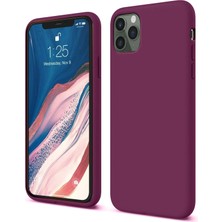 Butik Mey Ithalat®  iPhone 11 Pro Kılıf First Silikon - Mürdüm