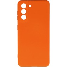 Butik Mey Ithalat®  Samsung Galaxy S21 Kılıf Nano Içi Kadife Silikon - Turuncu