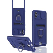Butik Mey Ithalat®  Samsung Galaxy A06 Kılıf Zuma Kartvizitli Yüzüklü Silikon - Lacivert