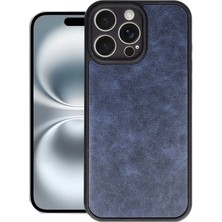 Butik Mey Ithalat®  iPhone 16 Pro Kılıf Aras Deri Kapak - Lacivert