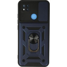 Butik Mey Ithalat®  Xiaomi Redmi 9c Kılıf Pars Lens Yüzüklü Silikon - Lacivert