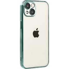 Butik Mey Ithalat®  Apple iPhone 15  Lensli Silikon - Yeşil