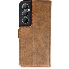 Butik Mey Ithalat®  Realme C65 Kılıf Trend S Plus Kapaklı Kılıf - Taba