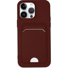 Butik Mey Ithalat®  iPhone 14 Pro Kılıf Kelvin Kartvizitli Silikon - Bordo