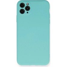 Butik Mey Ithalat®  iPhone 11 Pro Max Kılıf Nano Içi Kadife Silikon - Turkuaz