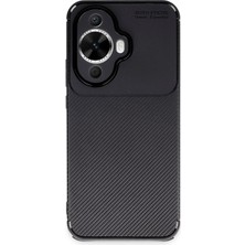 Butik Mey Ithalat®  Huawei Nova 12S Kılıf Auto Focus Karbon Kapak - Siyah