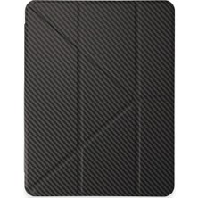 Butik Mey Ithalat®  iPad Pro 11 (2024) Kılıf Color Karbon Tablet Kılıfı - Koyu Gri