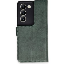 Butik Mey Ithalat®  Vivo V30 Lite 4g Kılıf Trend S Plus Kapaklı Kılıf - Yeşil