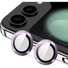 Butik Mey Ithalat®  Samsung Galaxy Z Flip 5 Valdez Metal Kamera Lens - Derin Mor