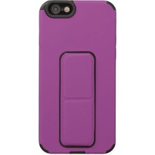 Butik Mey Ithalat®  iPhone 6 Kılıf Mega Standlı Silikon - Mor