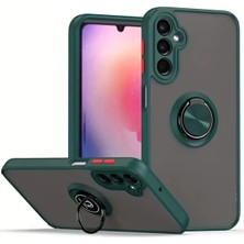 Butik Mey Ithalat®  Samsung Galaxy A36 Kılıf Montreal Yüzüklü Silikon Kapak - Yeşil