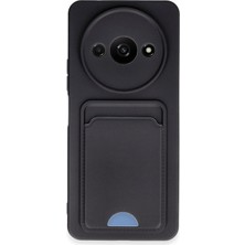 Aylina Mey Ithalat®  Xiaomi Redmi A3 4g Kılıf Kelvin Kartvizitli Silikon - Siyah