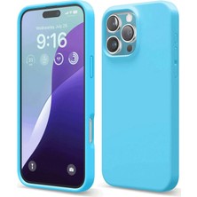 Aylina Mey Ithalat®  iPhone 16 Pro Max Kılıf Nano Içi Kadife Silikon - Mavi