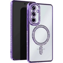 Butik Mey Ithalat®  Samsung Galaxy A56 Joke Simli Magneticsafe Kılıf - Derin Mor