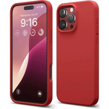 Aylina Mey Ithalat®  iPhone 16 Pro Kılıf First Silikon - Kırmızı