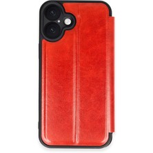 Aylina Mey Ithalat®  iPhone 16 Plus Kılıf Flip Cover - Kırmızı