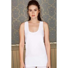 Aria's Closet Arias Closet Pamuklu Ribana Geniş Askılı Uzun Atlet