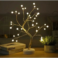 Alfa Life Marketing Gün Işıklı Top Ağaç Pilli ve USB Girişli