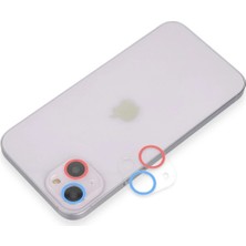 Aylina Mey Ithalat®  iPhone 13 Renkli Kamera Lens Koruma Cam - Pembe-Mavi