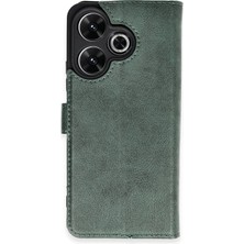 Aylina Mey Ithalat®  Xiaomi Redmi 13 4g Kılıf Trend S Plus Kapaklı Kılıf - Yeşil