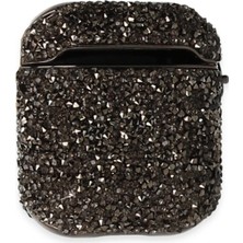 Aylina Mey Ithalat®  Airpods 2 (2.nesil) Mira Taşlı Kılıf - Siyah