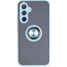 Butik Mey Ithalat®  Samsung Galaxy A54 5g Kılıf Montreal Yüzüklü Silikon Kapak - Buz Mavi
