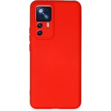 Aylina Mey Ithalat®  Xiaomi Mi 12T Pro Kılıf Nano Içi Kadife Silikon - Kırmızı