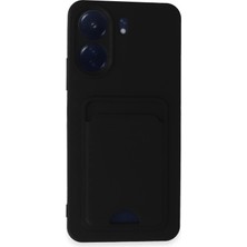 Aylina Mey Ithalat®  Xiaomi Redmi 13C Kılıf Kelvin Kartvizitli Silikon - Siyah