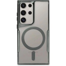 Aylina Mey Ithalat®  Samsung Galaxy S24 Ultra Kılıf Boyi Magsafe Silikon Kapak - Yeşil